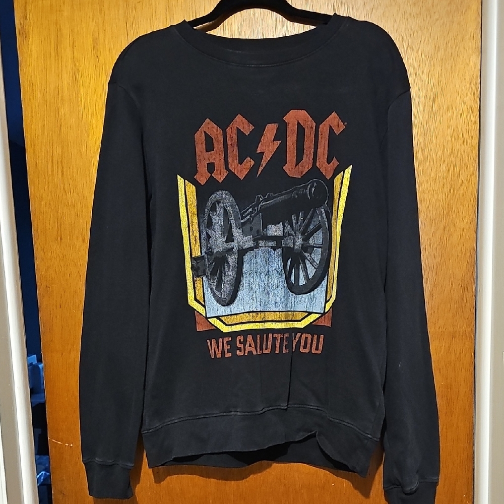 AC/DC Black and White Logo Sweatshirt